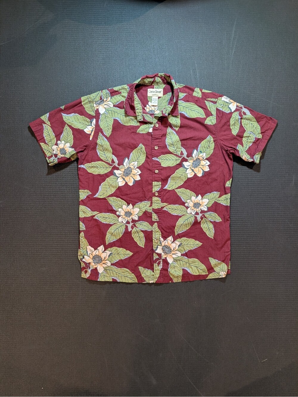 Cooke Street Honolulu Men's Medium Floral Hawaiian Shirt 100% Cotton